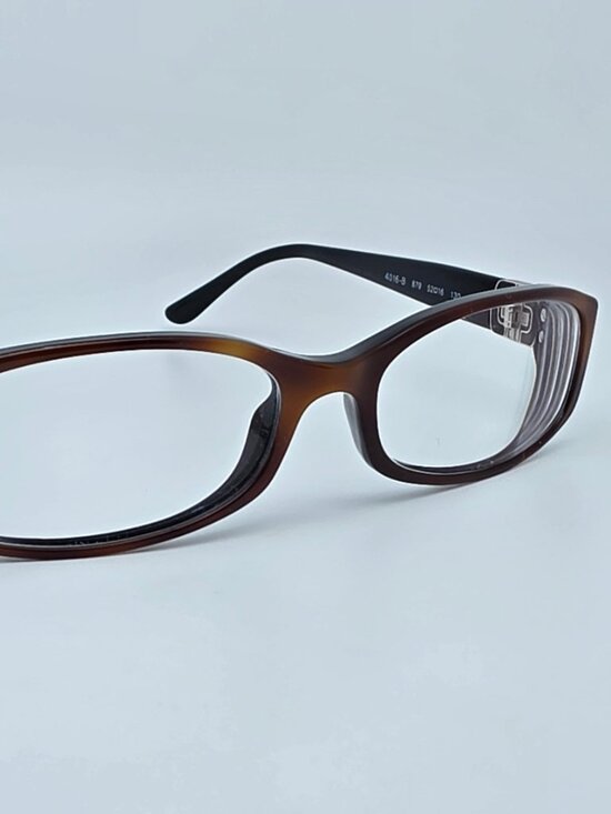 Bvlgari 4016-B 879 Havana Black Silver Rhinestone Eyeglasses Frame Italy 52mm main image 12